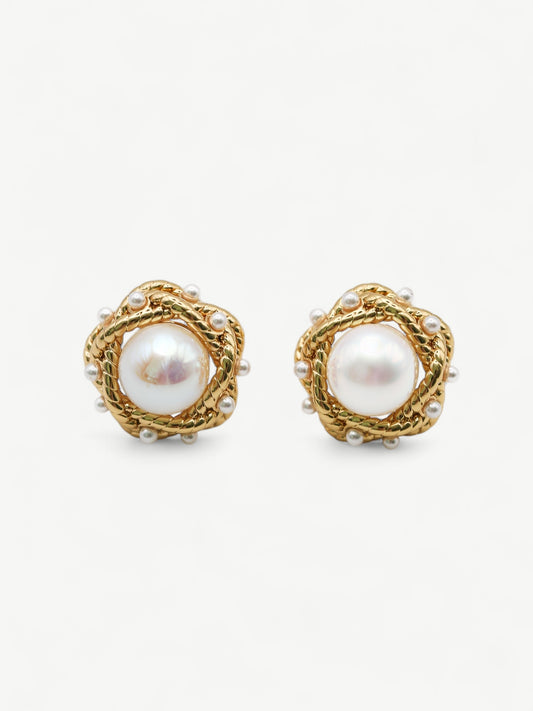 Pearl Bloom Ear Studs