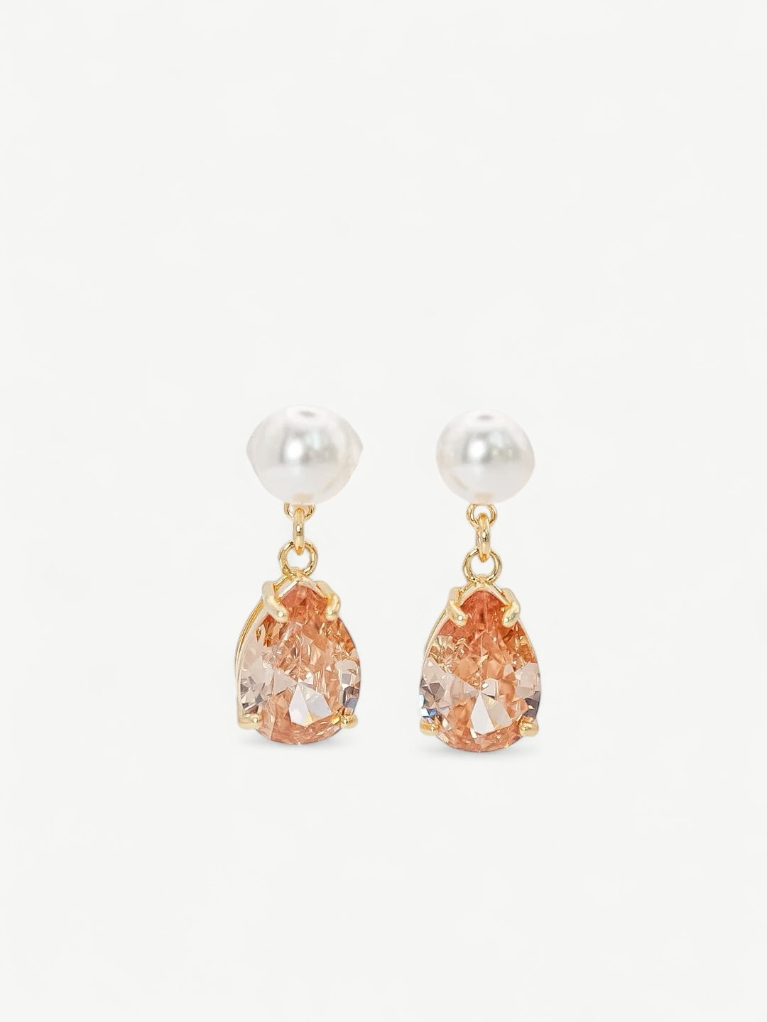 Gianna Double Pearl Pendant Earrings