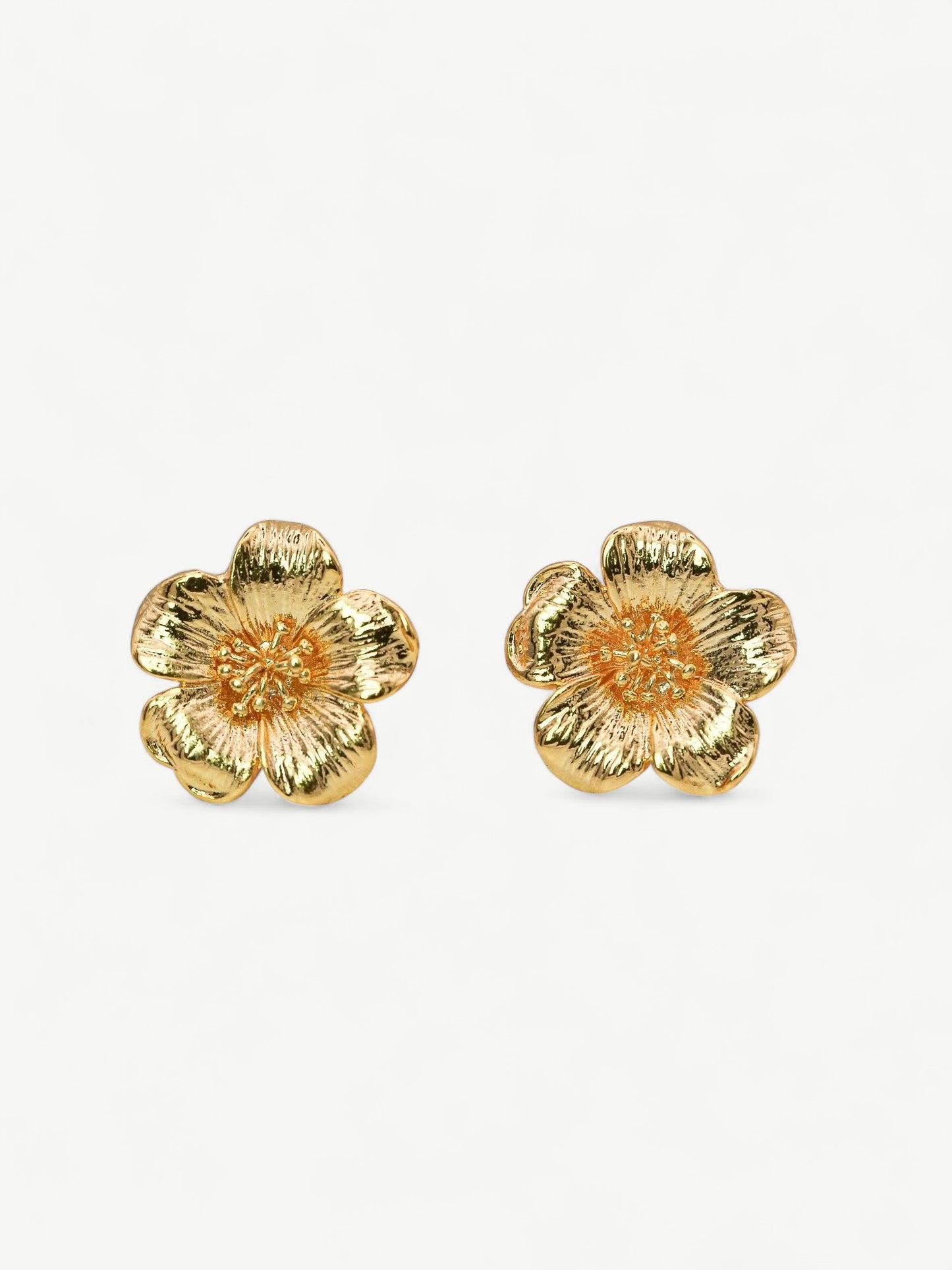 Golden Flower Ear Studs