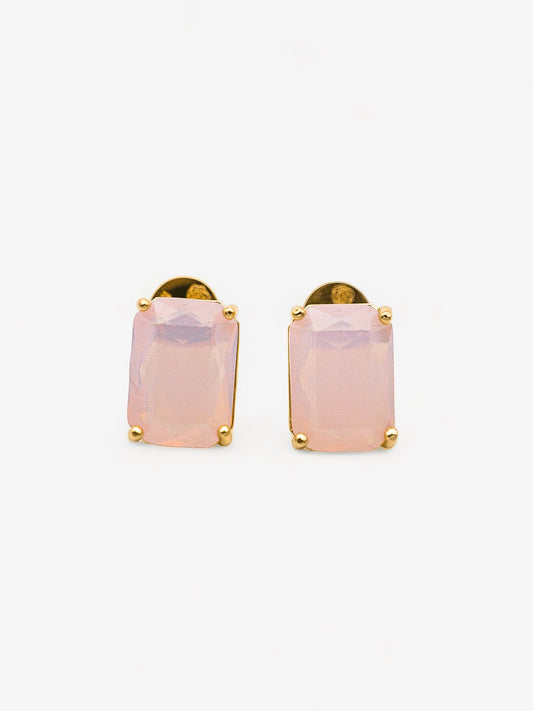 Rose Pink Opal Ear Studs