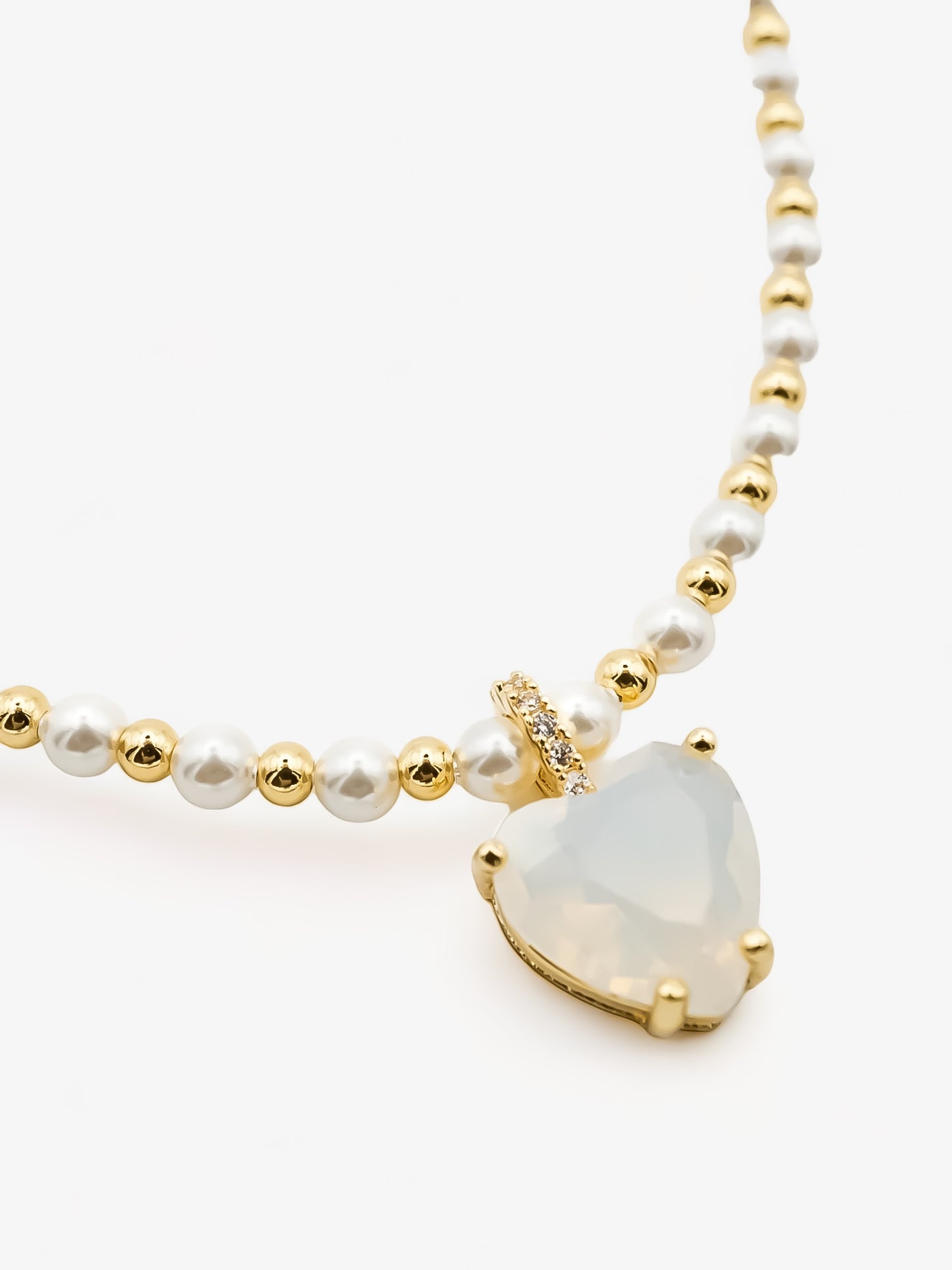 White Opal Pearl Necklace