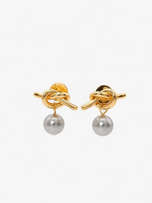 Adeline Knot Pearl Earrings