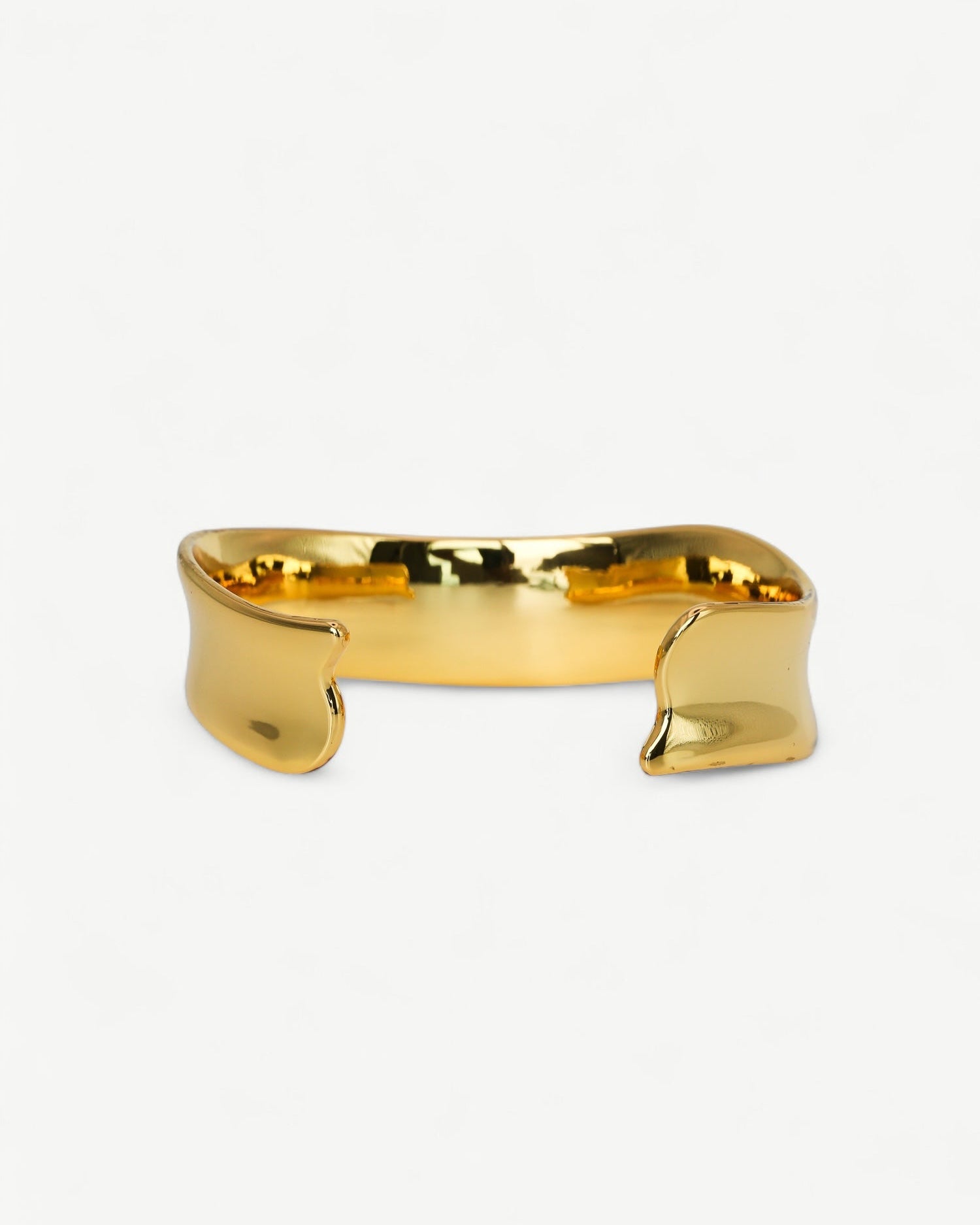 Gold Curve Cuff Bangle