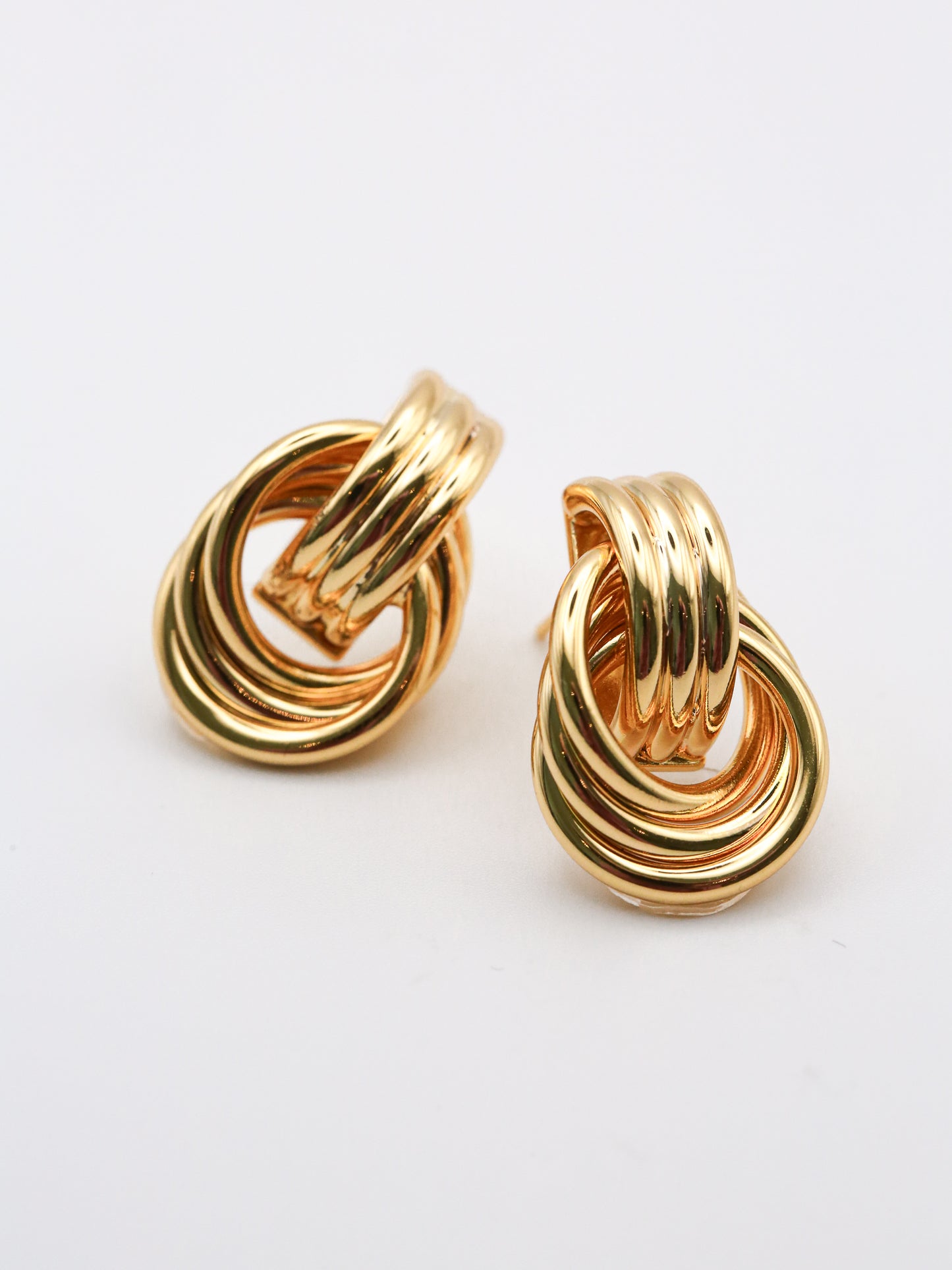 Gold Knot Ear Studs