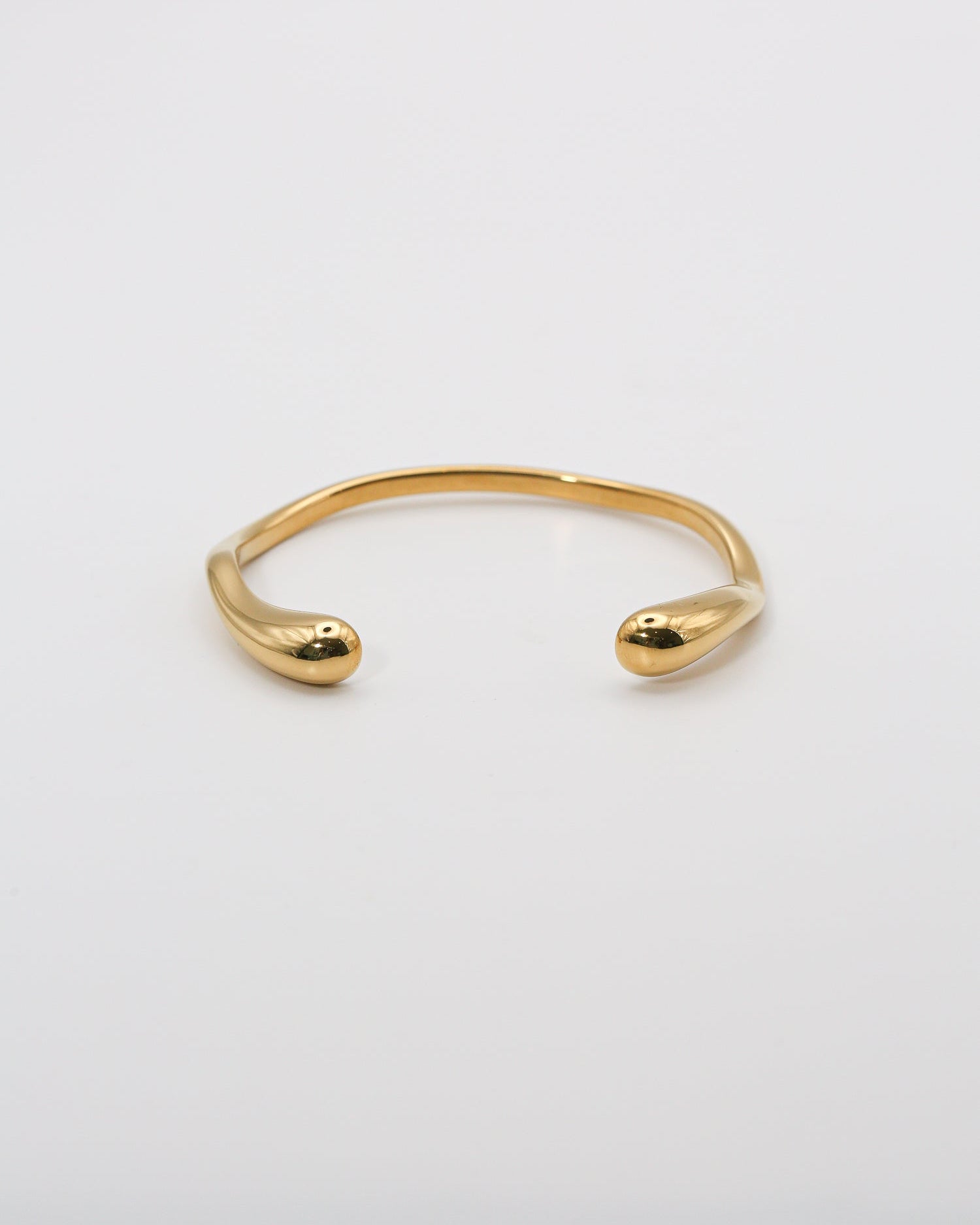 Fluid Curve Cuff Bangle Bracelet