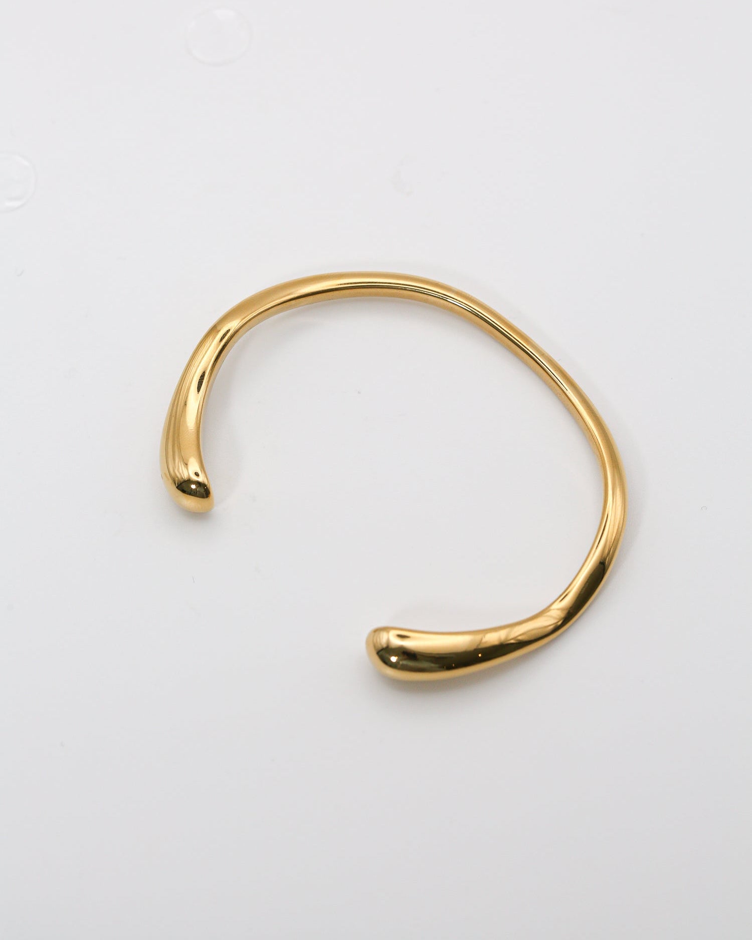 Fluid Curve Cuff Bangle Bracelet