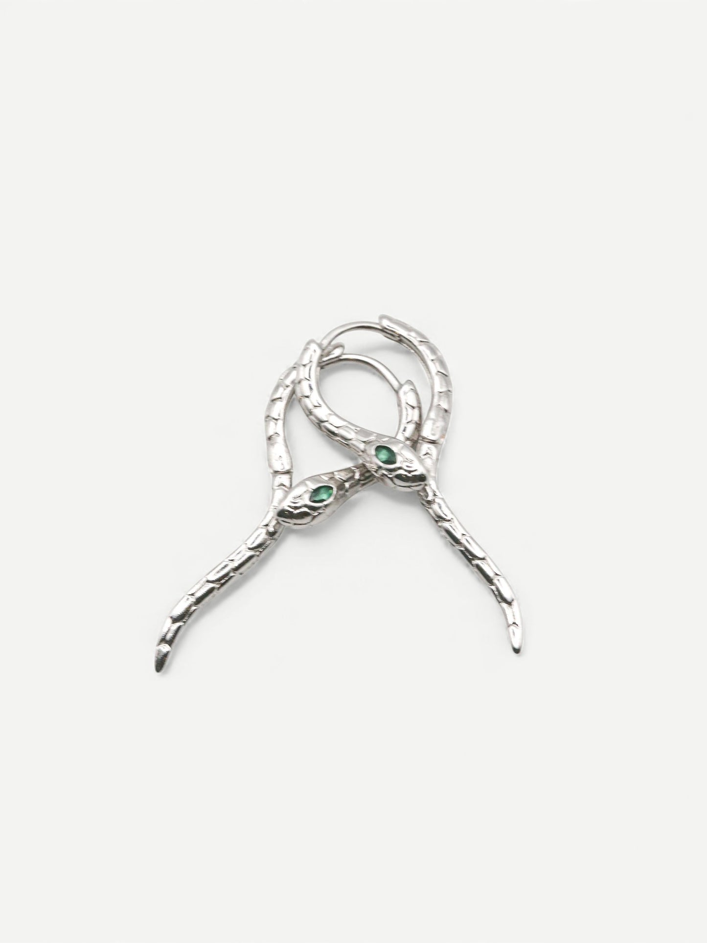 Snake Hoops In Silver