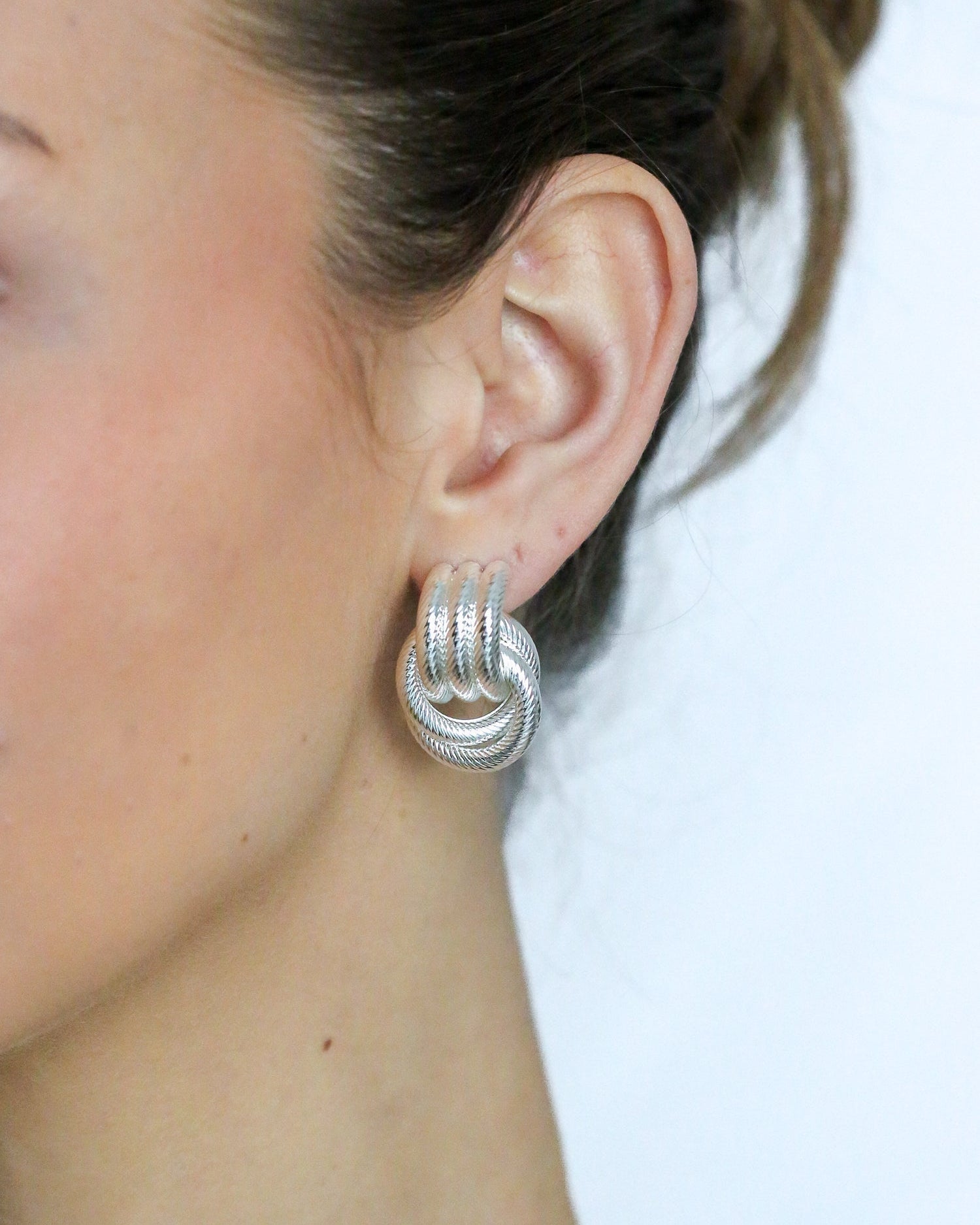 The Rope Knot Studs Silver