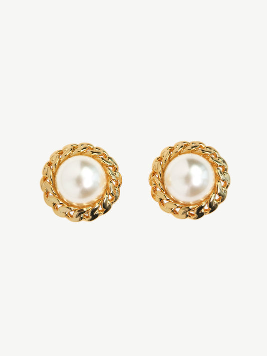 Arabella Pearl Clip On Studs