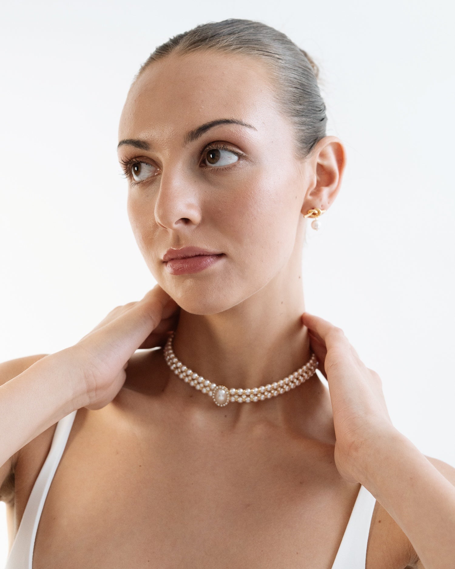 Adeline Knot Pearl Earrings
