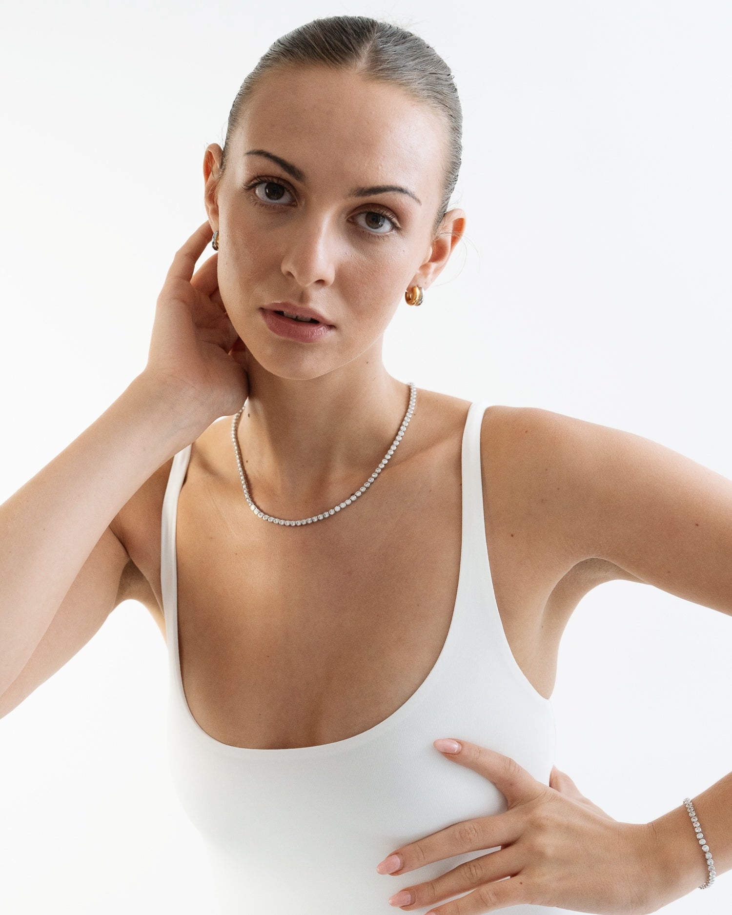 Gold and Silver Double Tone Small Hoops