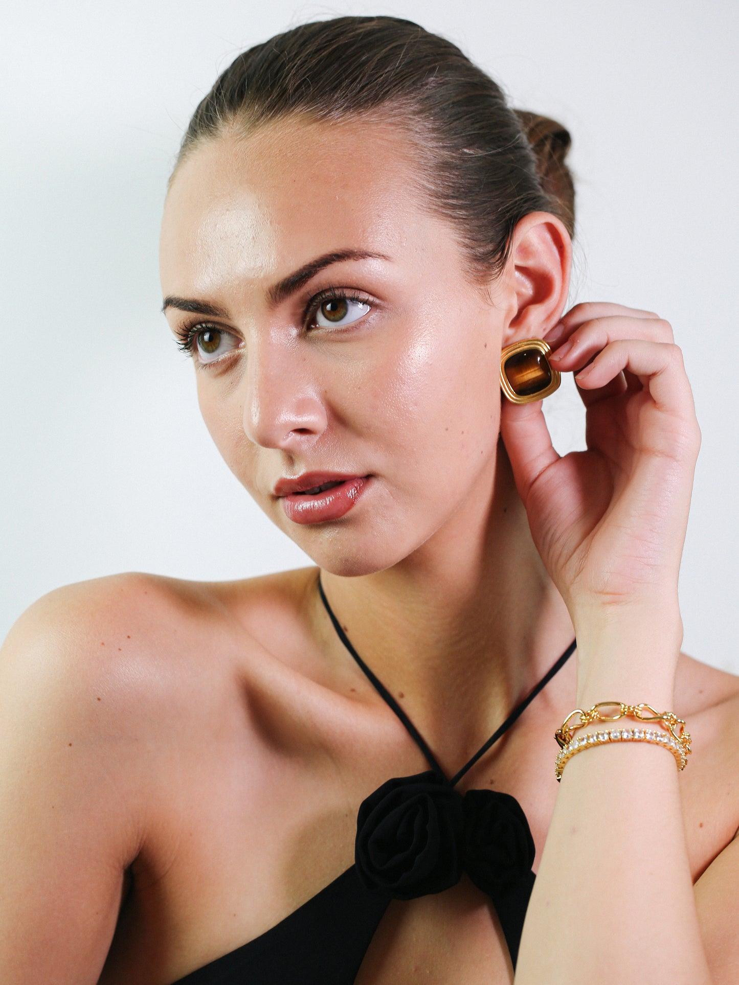 Golden Horizon Ear Studs