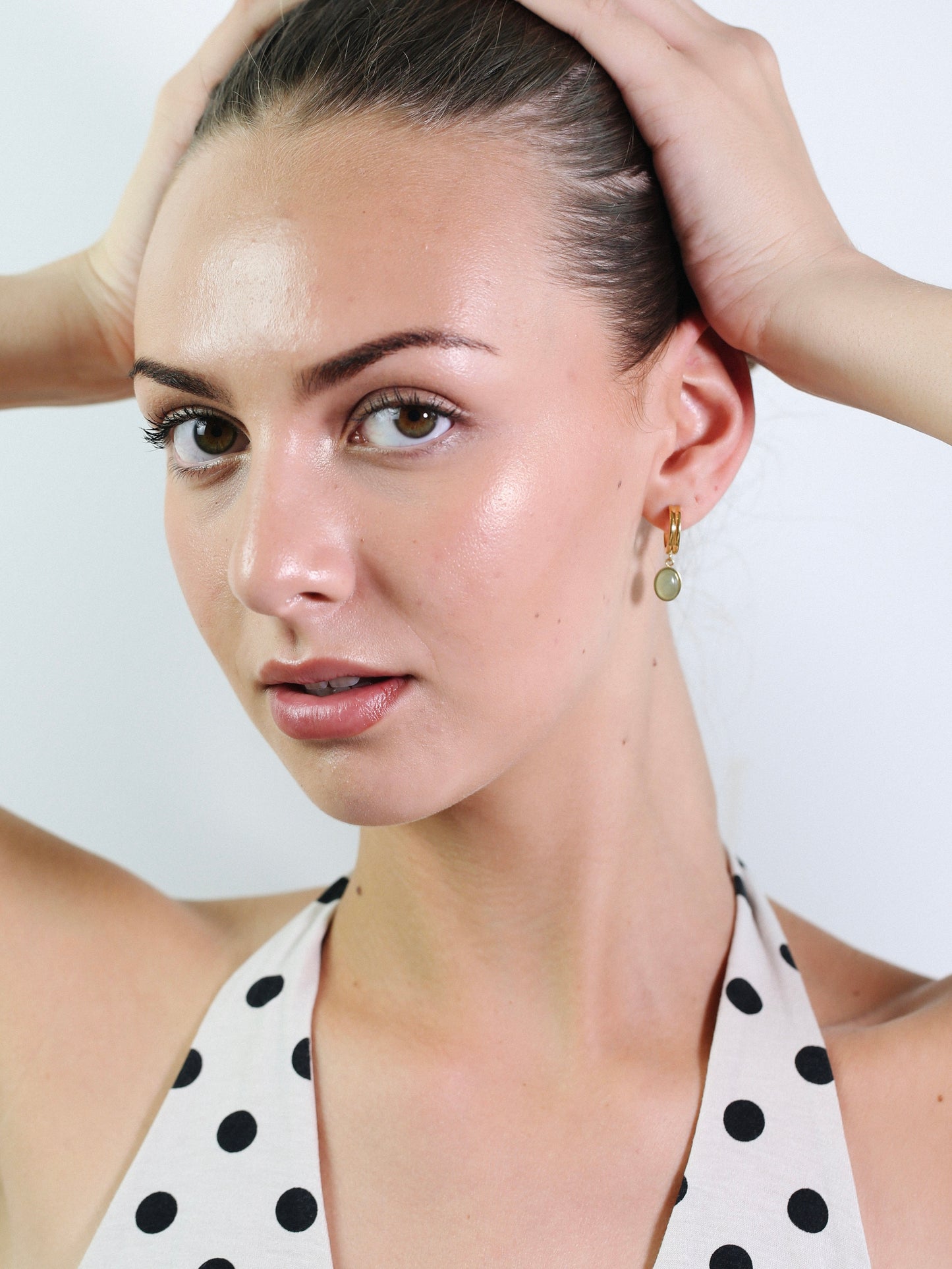 Emerald Small Hoop Earrings