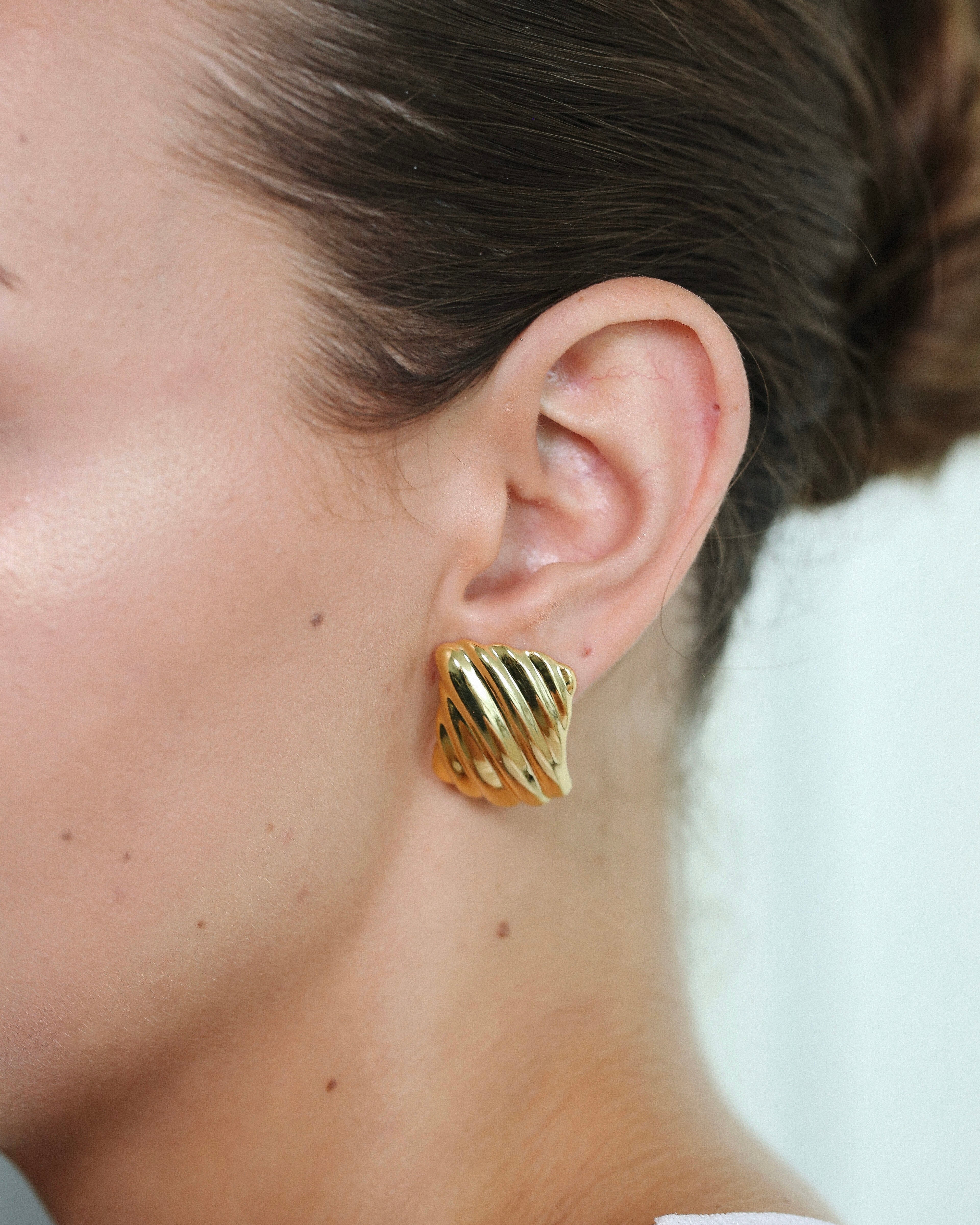 Oversized Wave Stud Earrings