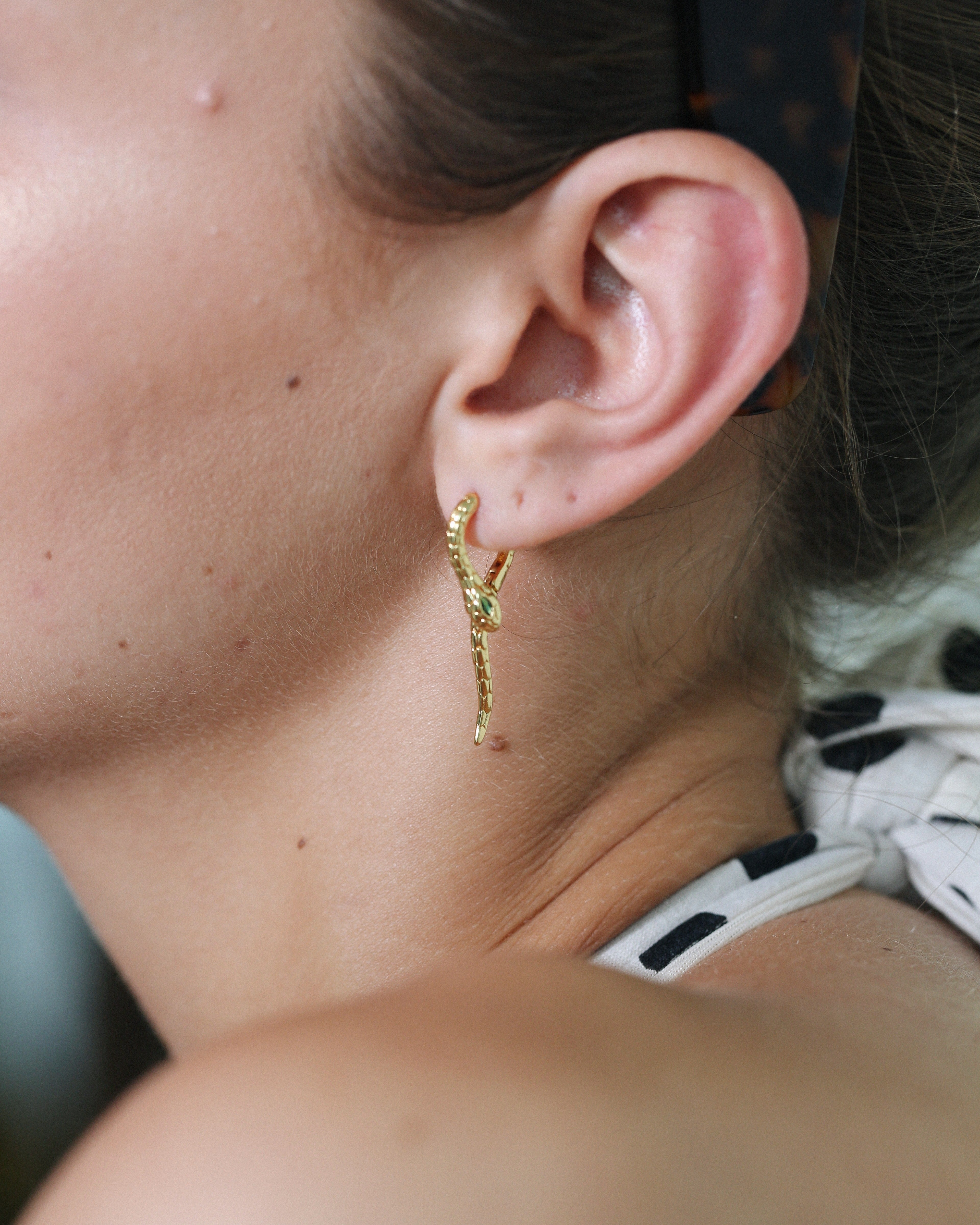 Snake Hoop Earrings