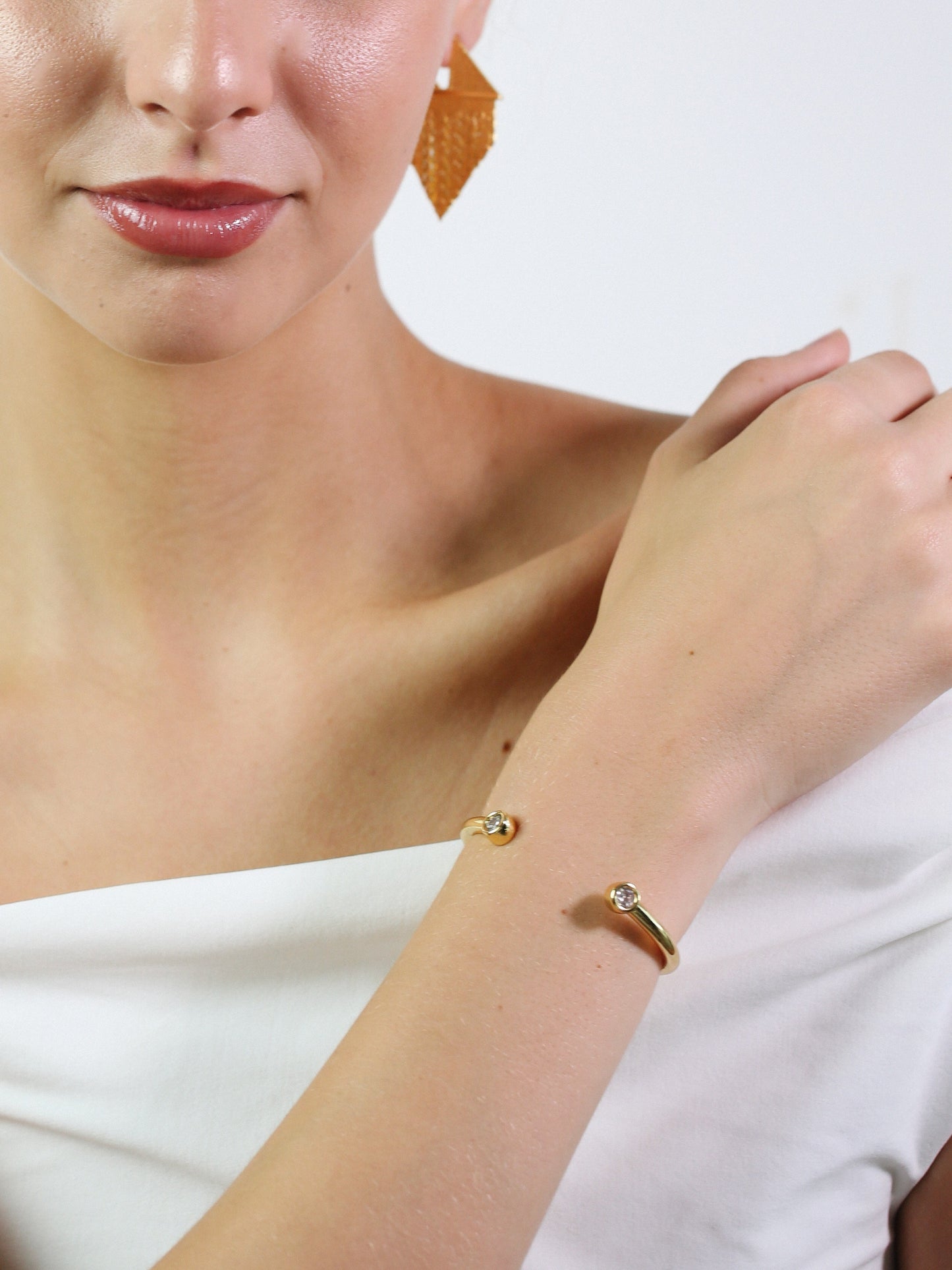 Twin Spark Cuff Bangle