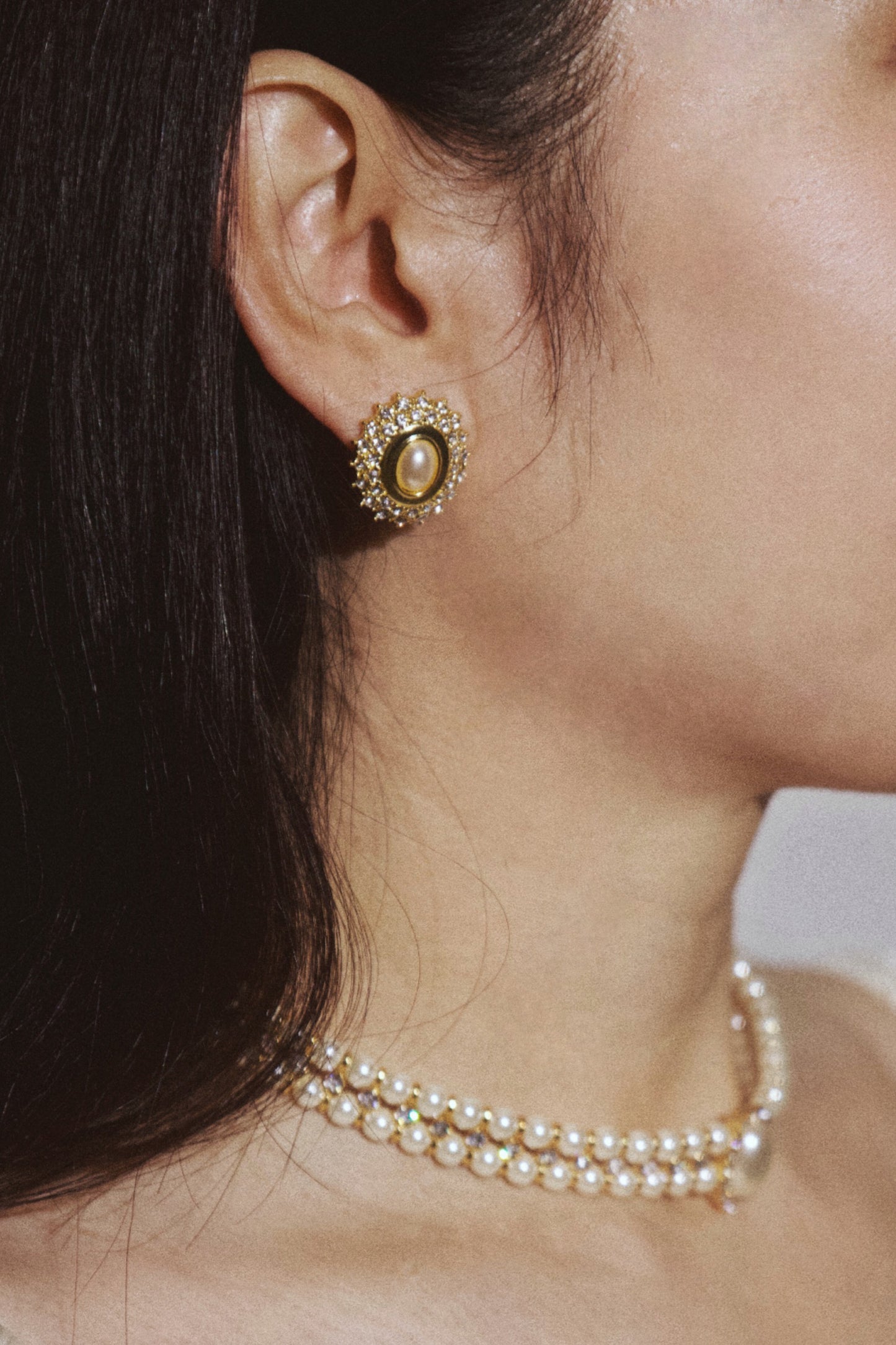 Olivia Vintage Pearl Earrings
